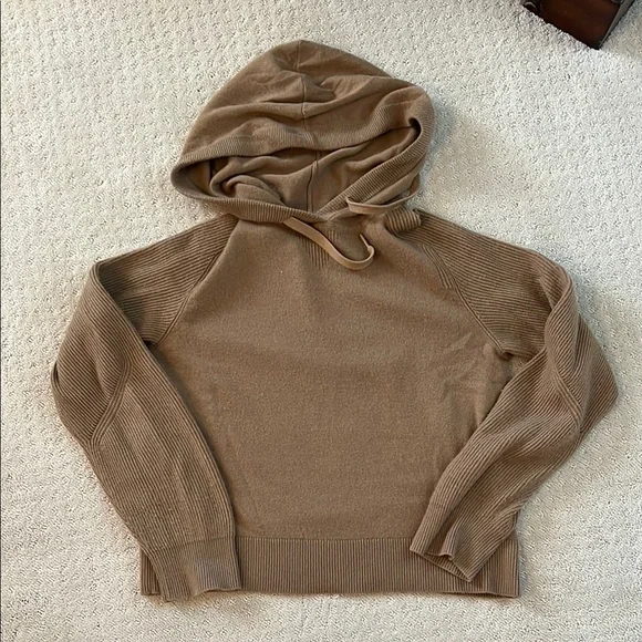 Rag & Bone Tan 100% Cashmere Hoodie Size L - Picture 1 of 5